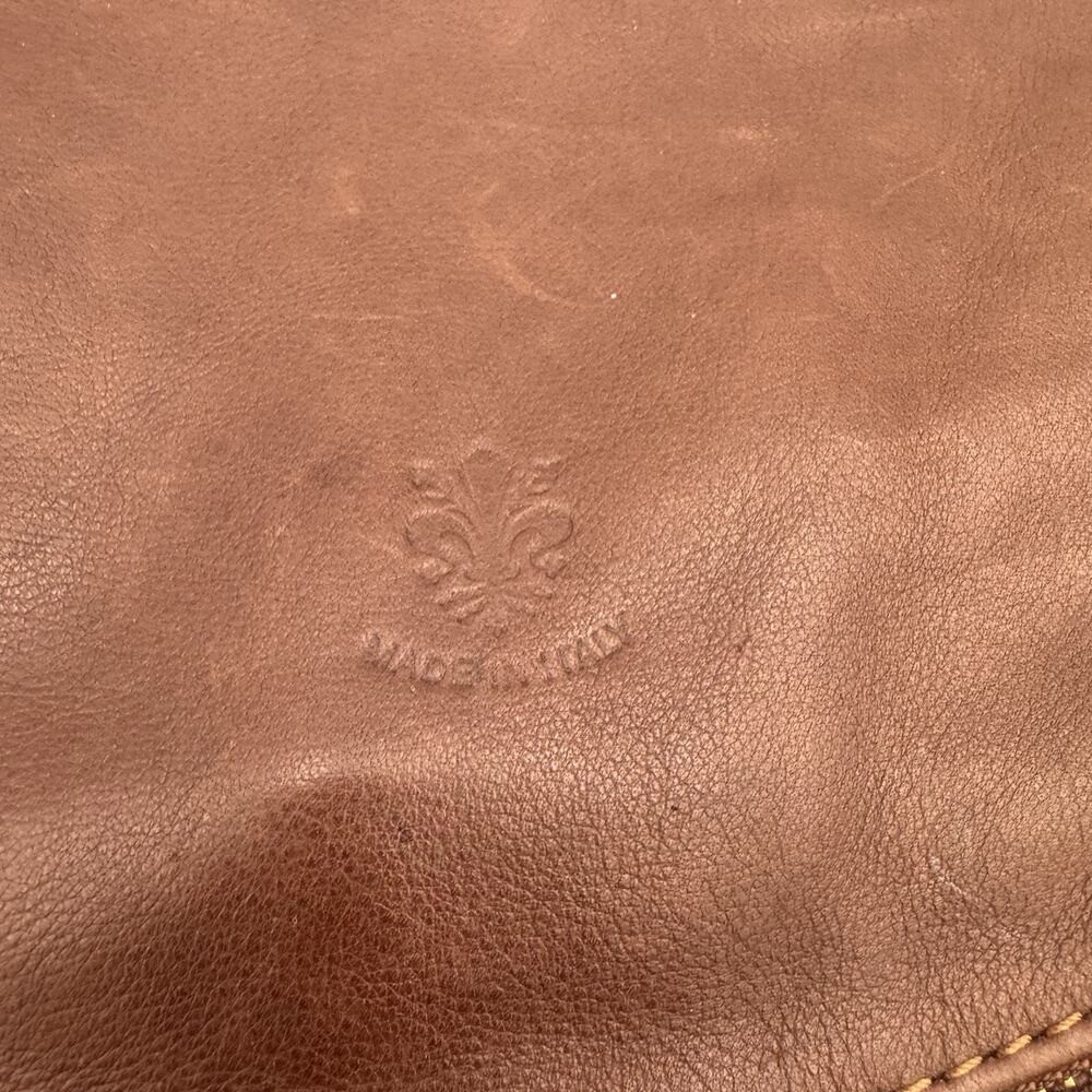 Brown Soft Leather Shoulder Handbag Unbranded Made in Italy Boho Hippie - Picture 2 of 9